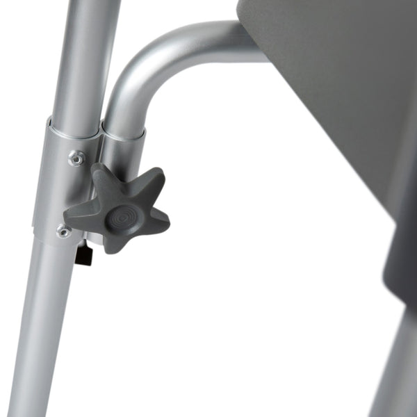 English Elm Commercial Grade Shower Commode Chair with Safety Rail, Height Adjustable Frame, Padded Seat & Armrests, Commode Pail with Lid, Fits Most Toilets