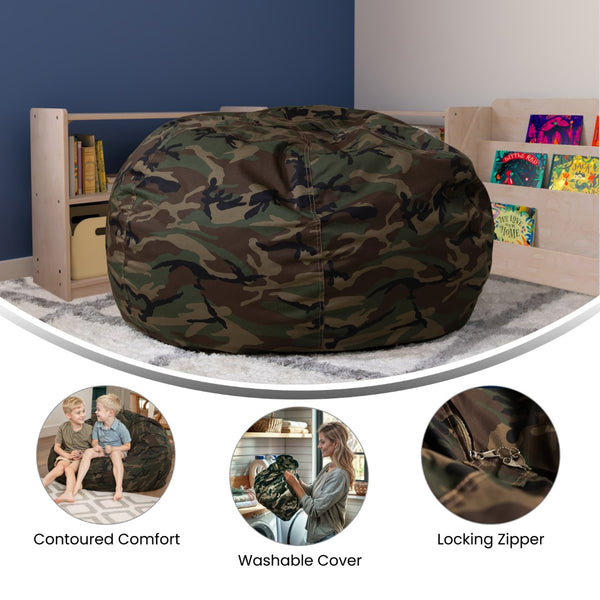 English Elm Oversized Refillable Bean Bag Chair for All Ages