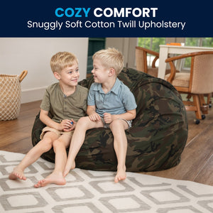 English Elm Oversized Refillable Bean Bag Chair for All Ages