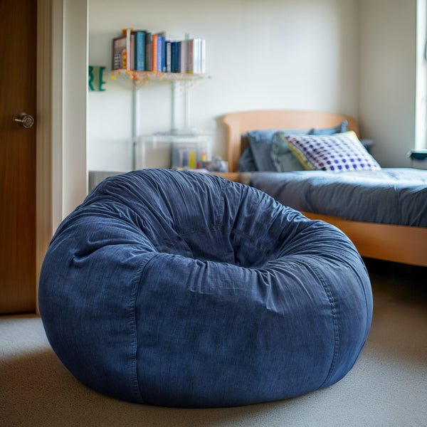 English Elm Oversized Refillable Bean Bag Chair for All Ages
