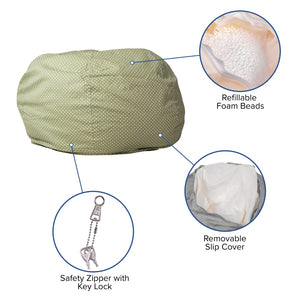 English Elm Oversized Refillable Bean Bag Chair for All Ages