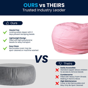 English Elm Oversized Refillable Bean Bag Chair for All Ages