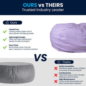 English Elm Oversized Refillable Bean Bag Chair for All Ages