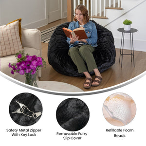 English Elm Oversized Refillable Bean Bag Chair for All Ages