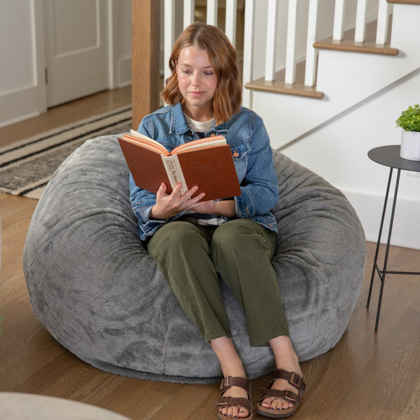 English Elm Oversized Refillable Bean Bag Chair for All Ages