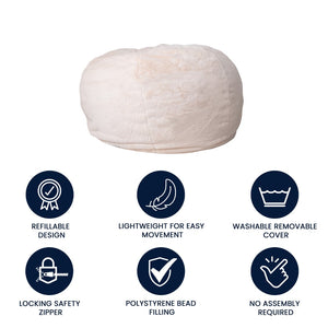 English Elm Oversized Refillable Bean Bag Chair for All Ages