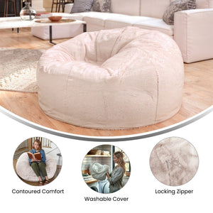 English Elm Oversized Refillable Bean Bag Chair for All Ages
