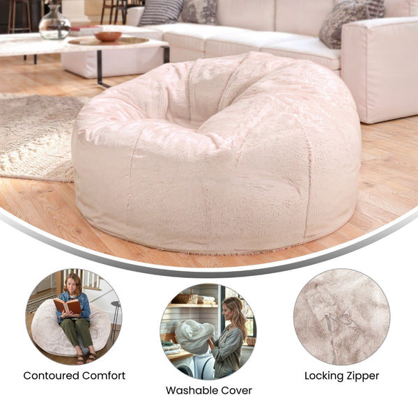 English Elm Oversized Refillable Bean Bag Chair for All Ages