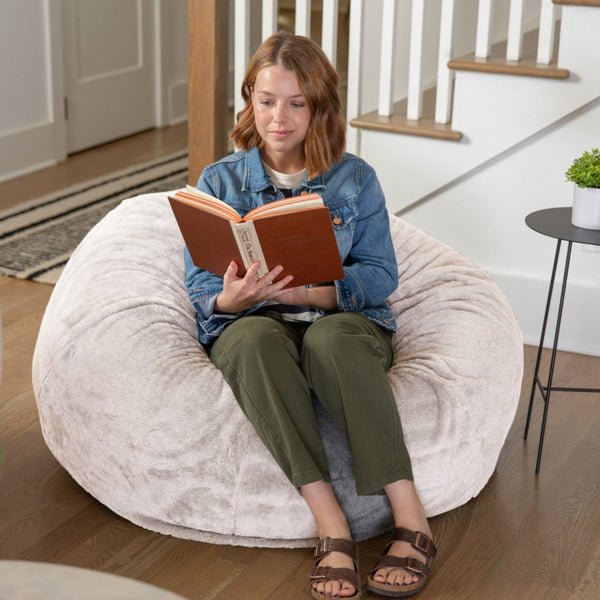 English Elm Oversized Refillable Bean Bag Chair for All Ages