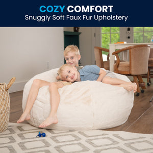 English Elm Oversized Refillable Bean Bag Chair for All Ages