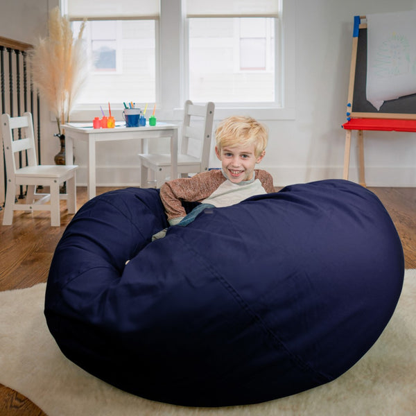English Elm Oversized Solid Refillable Bean Bag Chair for All Ages