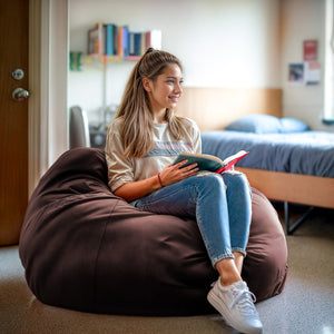 English Elm Oversized Solid Refillable Bean Bag Chair for All Ages