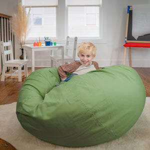 English Elm Oversized Solid Refillable Bean Bag Chair for All Ages