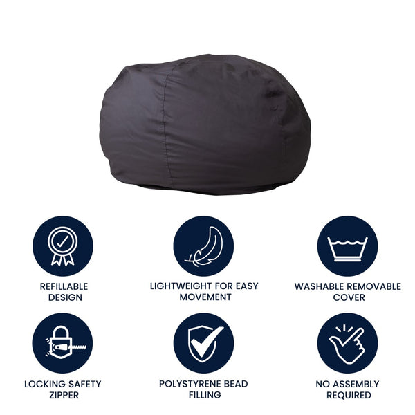 English Elm Oversized Solid Refillable Bean Bag Chair for All Ages