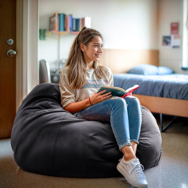 English Elm Oversized Solid Refillable Bean Bag Chair for All Ages