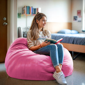 English Elm Oversized Solid Refillable Bean Bag Chair for All Ages