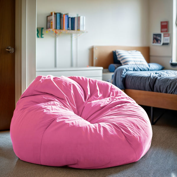 English Elm Oversized Solid Refillable Bean Bag Chair for All Ages