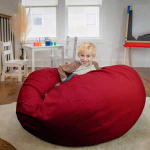 English Elm Oversized Solid Refillable Bean Bag Chair for All Ages