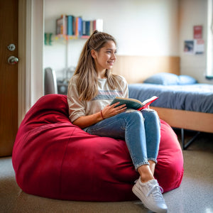 English Elm Oversized Solid Refillable Bean Bag Chair for All Ages