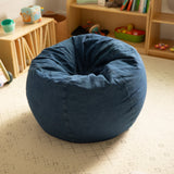 English Elm Small Refillable Bean Bag Chair for Kids and Teens