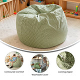 English Elm Small Refillable Bean Bag Chair for Kids and Teens