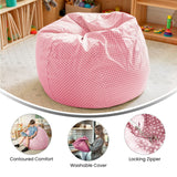 English Elm Small Refillable Bean Bag Chair for Kids and Teens