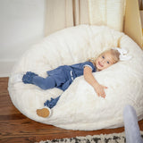 English Elm Small Refillable Bean Bag Chair for Kids and Teens