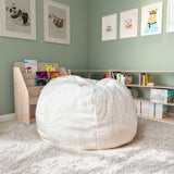 English Elm Small Refillable Bean Bag Chair for Kids and Teens