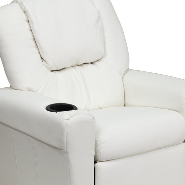 English Elm Contemporary Kids Recliner with Cup Holder and Headrest