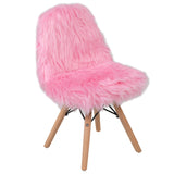 English Elm Commercial Grade Shaggy Faux Fur Accent Chair - Shag Style Kids Chair for Ages 5-7 - Kids Playroom Chair