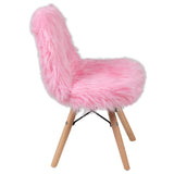 English Elm Commercial Grade Shaggy Faux Fur Accent Chair - Shag Style Kids Chair for Ages 5-7 - Kids Playroom Chair