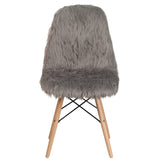 English Elm Commercial Grade Shaggy Dog Accent Chair