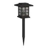 English Elm 8 Pack Lantern Style LED Solar Lights Weather Resistant Outdoor Solar Powered Lights for Pathway, Garden, & Yard