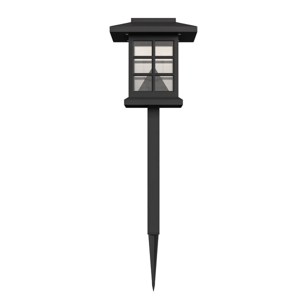 English Elm 8 Pack Lantern Style LED Solar Lights Weather Resistant Outdoor Solar Powered Lights for Pathway, Garden, & Yard