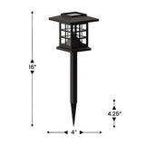 English Elm 8 Pack Lantern Style LED Solar Lights Weather Resistant Outdoor Solar Powered Lights for Pathway, Garden, & Yard