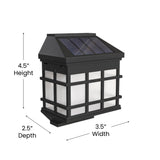 English Elm 6 Pack Wall Mount LED Solar Lights - Weather Resistant Decorative Solar Powered Lights - Deck and Fencing Solar Lights