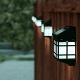 English Elm 6 Pack Wall Mount LED Solar Lights - Weather Resistant Decorative Solar Powered Lights - Deck and Fencing Solar Lights