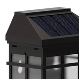 English Elm 6 Pack Wall Mount LED Solar Lights - Weather Resistant Decorative Solar Powered Lights - Deck and Fencing Solar Lights