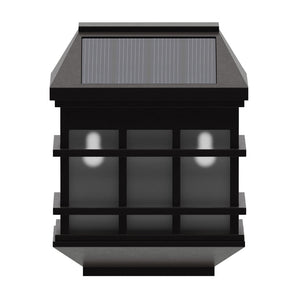 English Elm 6 Pack Wall Mount LED Solar Lights - Weather Resistant Decorative Solar Powered Lights - Deck and Fencing Solar Lights