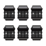 English Elm 6 Pack Wall Mount LED Solar Lights - Weather Resistant Decorative Solar Powered Lights - Deck and Fencing Solar Lights