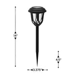 English Elm 8 Pack Tulip Design LED Solar Lights Weather Resistant Outdoor Solar Powered Lights for Pathway, Garden, & Yard