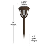 English Elm 8 Pack Tulip Design LED Solar Lights Weather Resistant Outdoor Solar Powered Lights for Pathway, Garden, & Yard