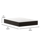 English Elm 10 Inch Hybrid Mattress, Full Size High Density Foam and Pocket Spring Mattress in a Box, CertiPur-US Certified Foam, /Black