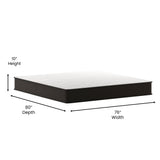 English Elm 10 Inch Hybrid Mattress, King Size High Density Foam and Pocket Spring Mattress in a Box, CertiPur-US Certified Foam, /Black