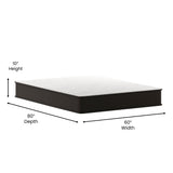 English Elm 10 Inch Hybrid Mattress, Queen Size High Density Foam and Pocket Spring Mattress in a Box, CertiPur-US Certified Foam, /Black