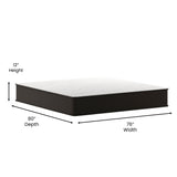 English Elm 12 Inch Hybrid Mattress, King Size High Density Foam and Pocket Spring Mattress in a Box, CertiPur-US Certified Foam, /Black