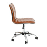 English Elm Commercial Grade Low Back Designer Armless Ribbed Swivel Task Office Chair