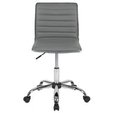 English Elm Commercial Grade Low Back Designer Armless Light Ribbed Swivel Task Office Chair