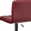 English Elm Contemporary Quilted Vinyl Adjustable Height Barstool with Chrome Base