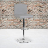 English Elm Contemporary Adjustable Height Barstool with Accent Nail Trim